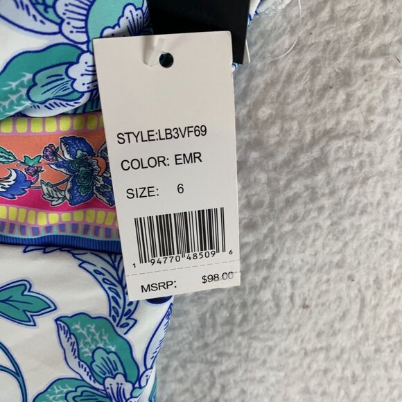 La Blanca Lingerie Strap Underwire Tankini Top Women's 6 Santorini Sun Ruched‎ - Picture 4 of 6